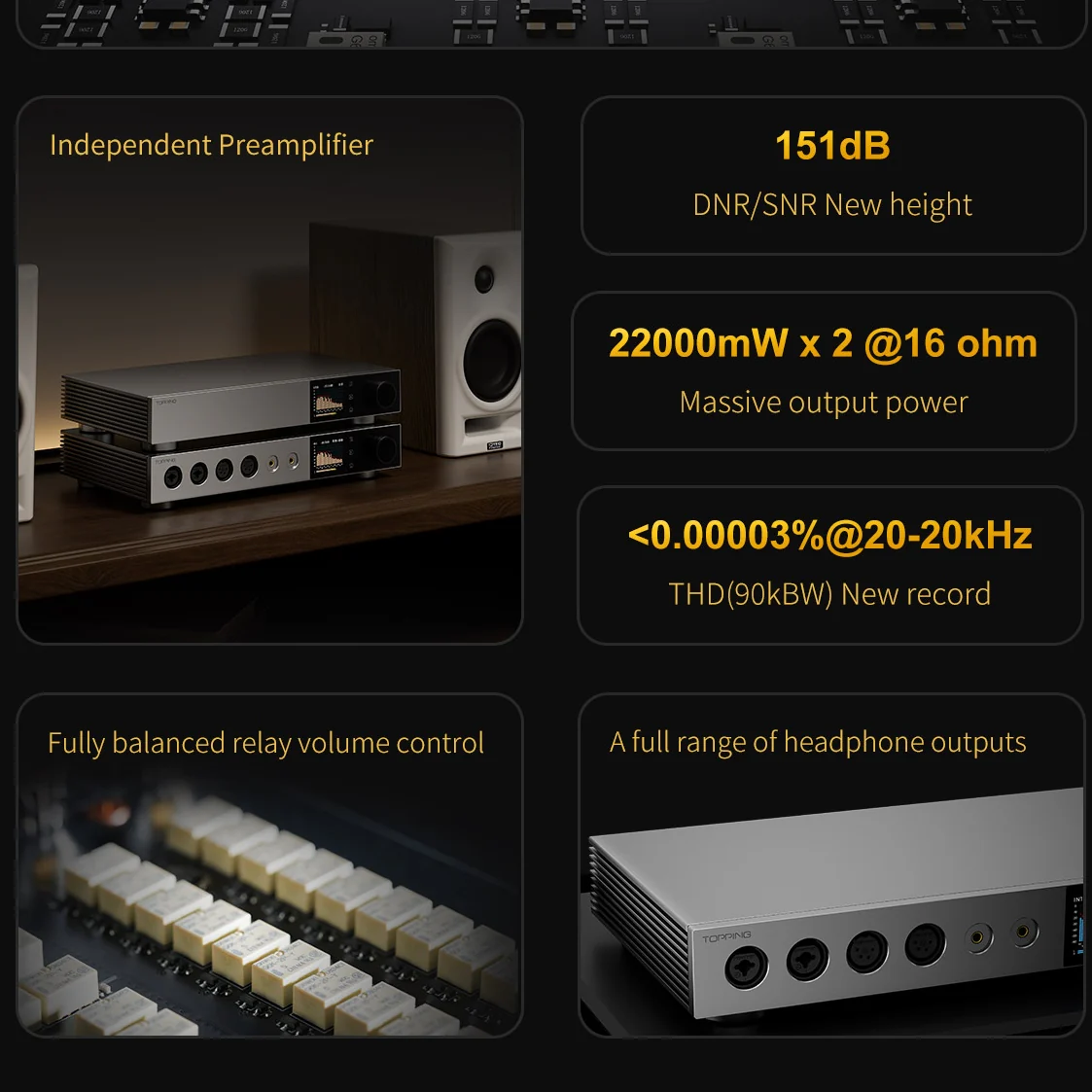 TOPPING A900 Ultra-Flagship Headphone Amplifier - Image 5