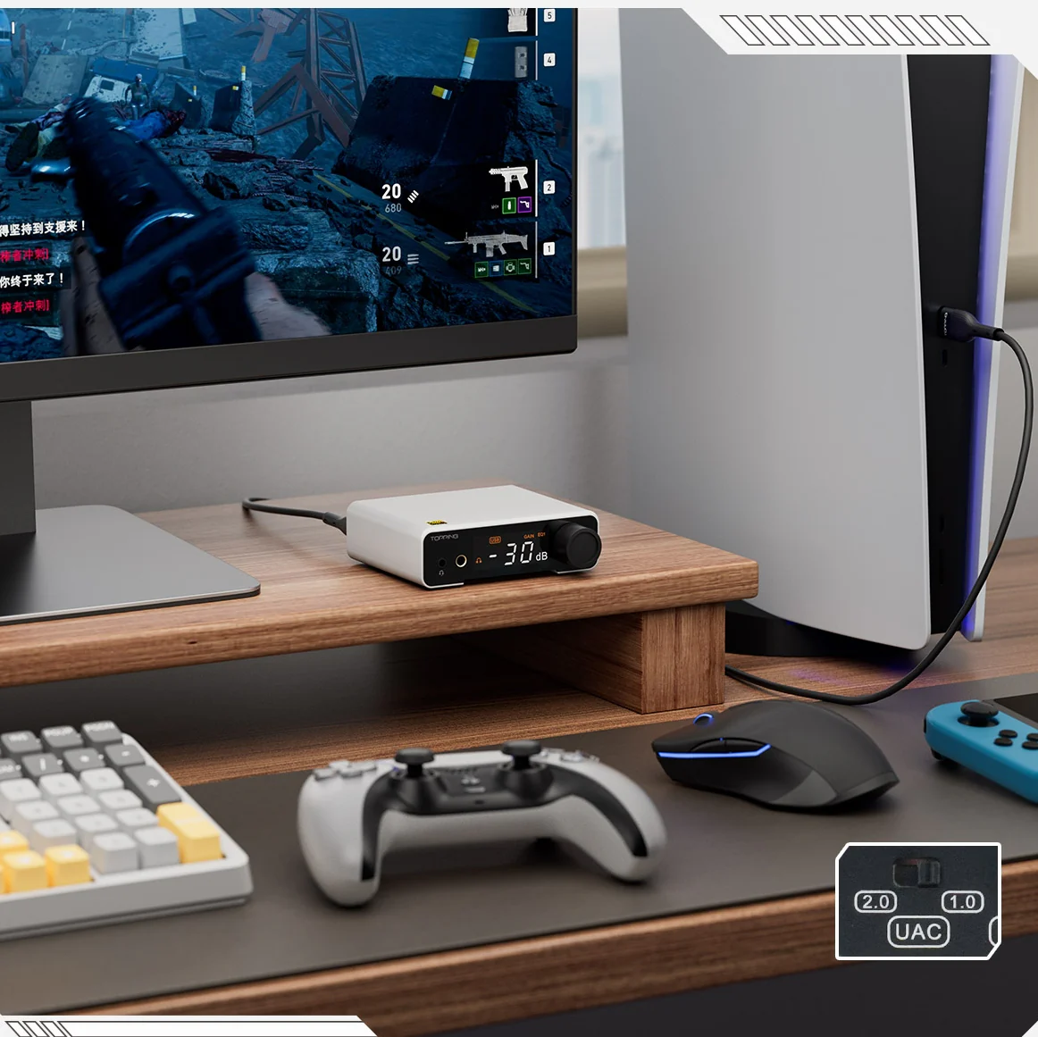 TOPPING DX1 II Gaming DAC & Headphone Amplifier - Image 8