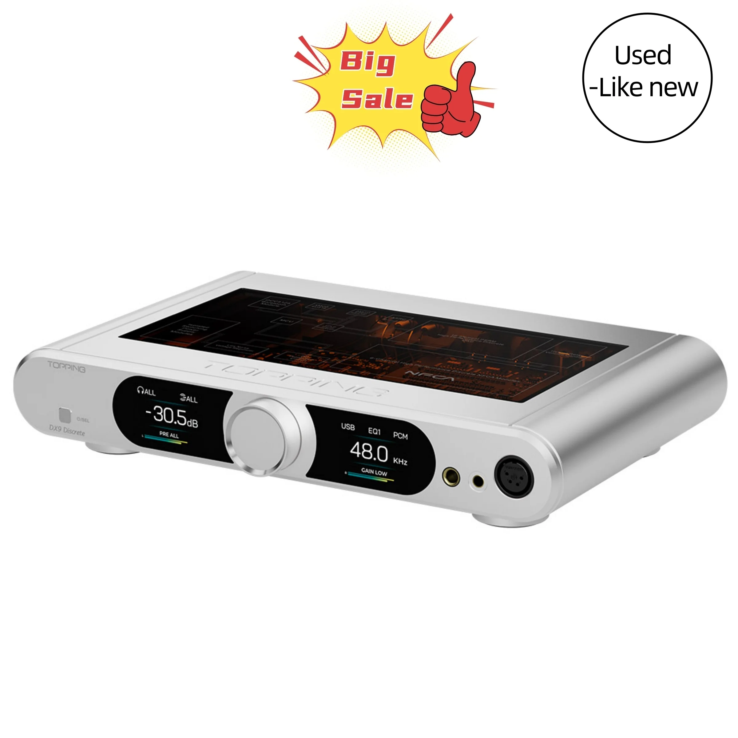 TOPPING DX9 Discrete Fully Balanced 1-Bit DAC & Headphone Amplifier(Used-Like New) - Image 2