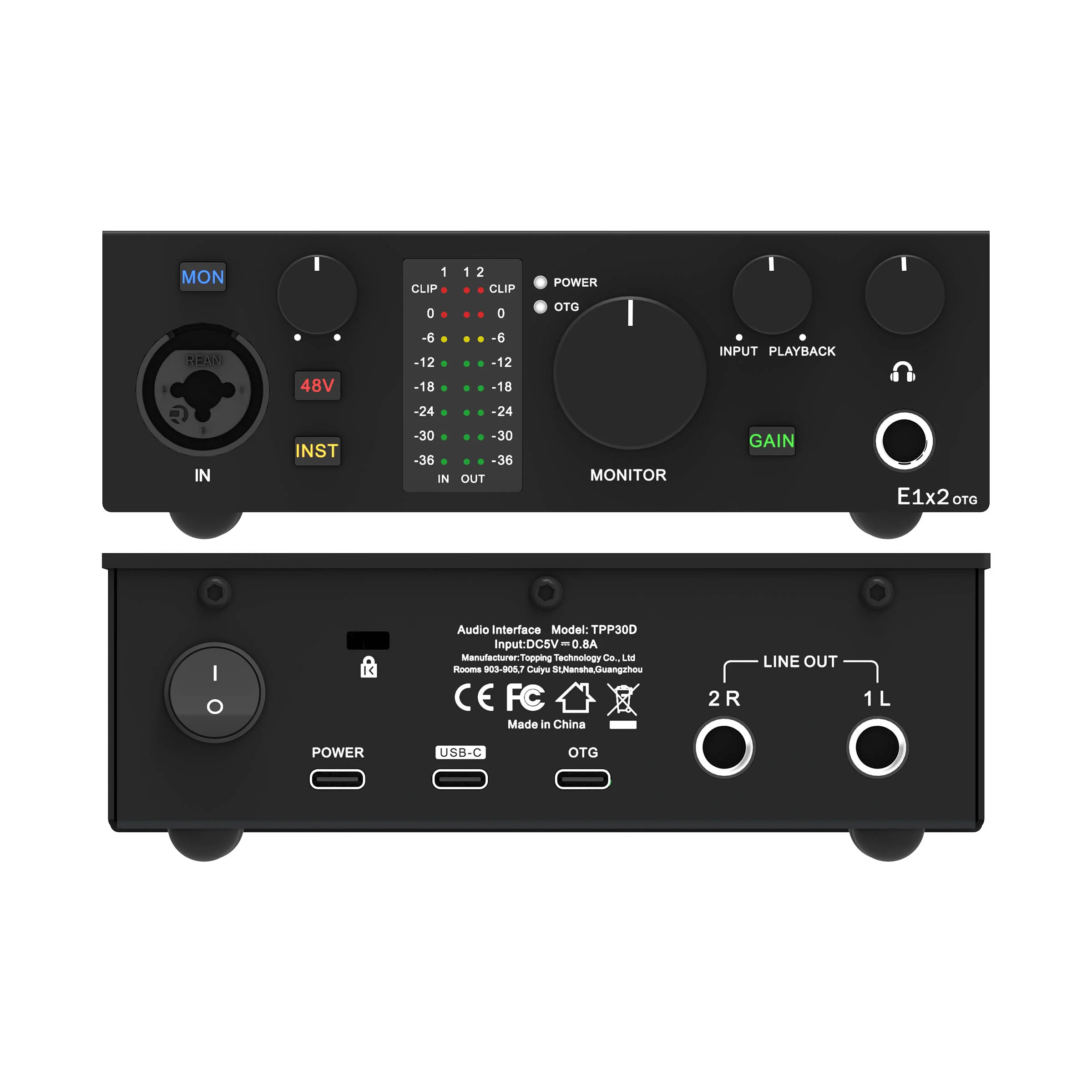 TOPPING E1X2 OTG USB Audio Interface - Image 3