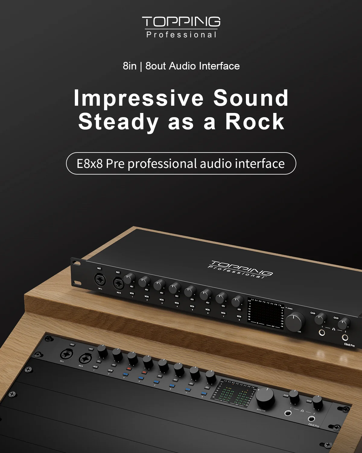 TOPPING E8x8 Pre Professional Audio Interface - Image 6