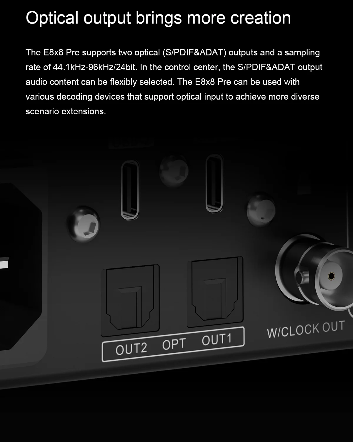 TOPPING E8x8 Pre Professional Audio Interface - Image 9